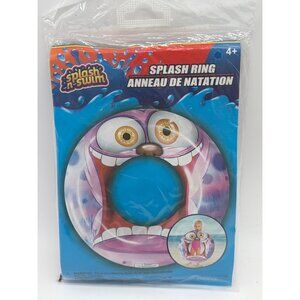 Splash N Swim Inflatable Splash Ring For Kids 4+ 26.5" Deflated Funny Monster De
